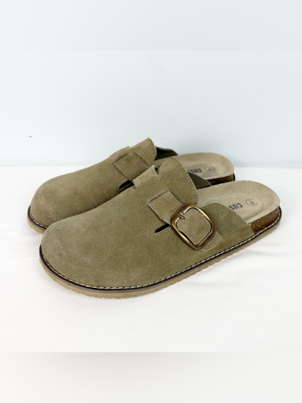 Cushionaire Blain Genuine Suede Clogs Slip-On Mules Womens Size 10/11